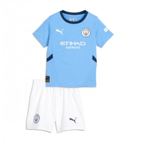 Manchester City Hemmakläder Barn 2024-25 Kortärmad (+ Korta byxor)